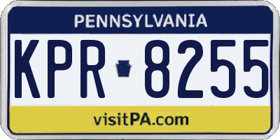 PA license plate KPR8255