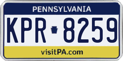 PA license plate KPR8259