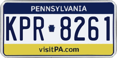 PA license plate KPR8261