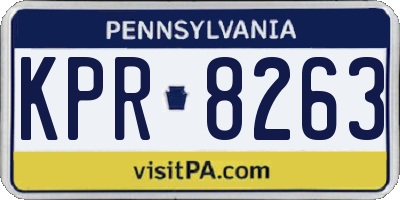 PA license plate KPR8263