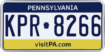 PA license plate KPR8266