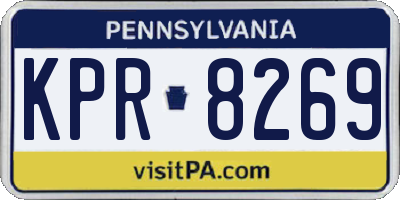 PA license plate KPR8269