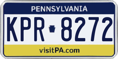 PA license plate KPR8272