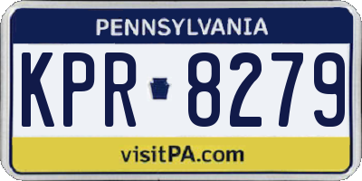 PA license plate KPR8279