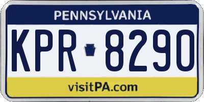 PA license plate KPR8290