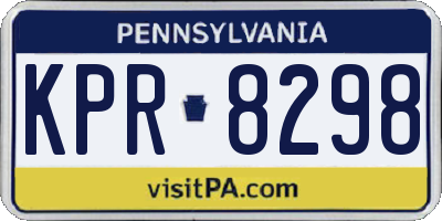 PA license plate KPR8298