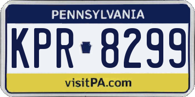 PA license plate KPR8299