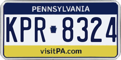 PA license plate KPR8324