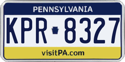 PA license plate KPR8327