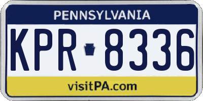 PA license plate KPR8336