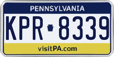 PA license plate KPR8339