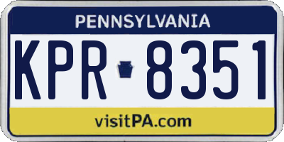 PA license plate KPR8351