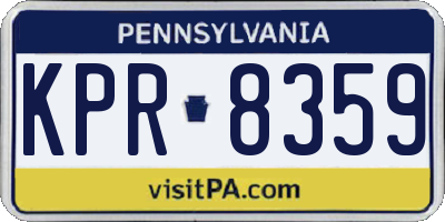PA license plate KPR8359
