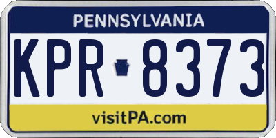 PA license plate KPR8373
