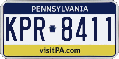 PA license plate KPR8411