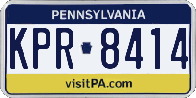 PA license plate KPR8414