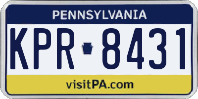 PA license plate KPR8431