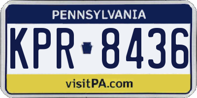 PA license plate KPR8436