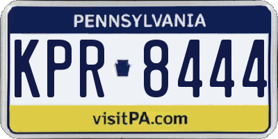 PA license plate KPR8444