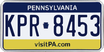 PA license plate KPR8453