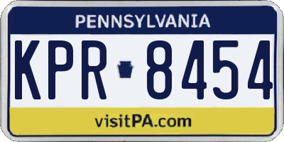 PA license plate KPR8454