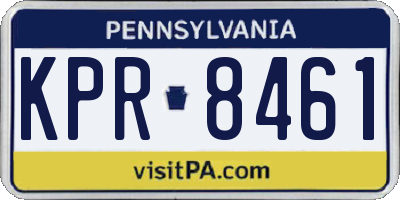 PA license plate KPR8461