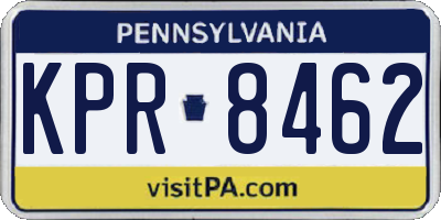 PA license plate KPR8462