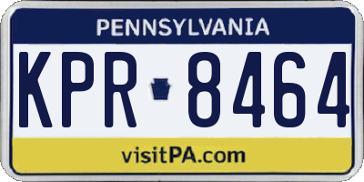 PA license plate KPR8464