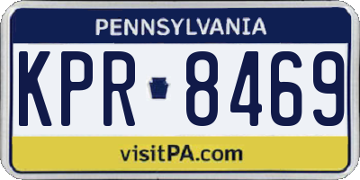 PA license plate KPR8469