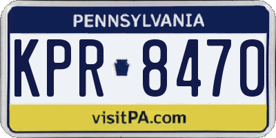 PA license plate KPR8470