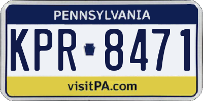 PA license plate KPR8471