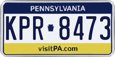 PA license plate KPR8473