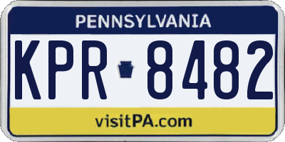 PA license plate KPR8482