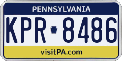 PA license plate KPR8486