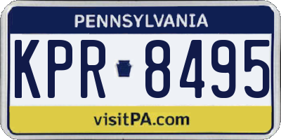 PA license plate KPR8495