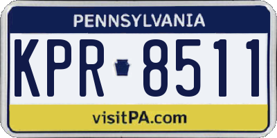 PA license plate KPR8511