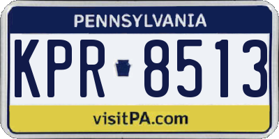PA license plate KPR8513
