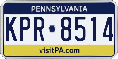 PA license plate KPR8514