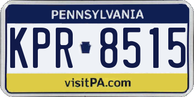 PA license plate KPR8515