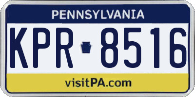 PA license plate KPR8516