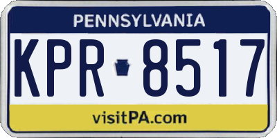 PA license plate KPR8517