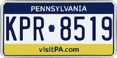 PA license plate KPR8519