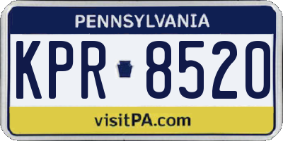 PA license plate KPR8520