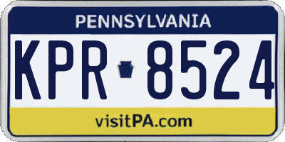 PA license plate KPR8524