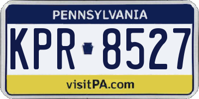 PA license plate KPR8527