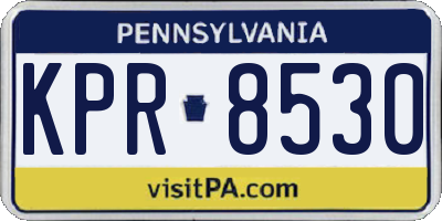 PA license plate KPR8530
