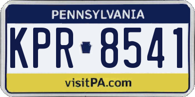PA license plate KPR8541