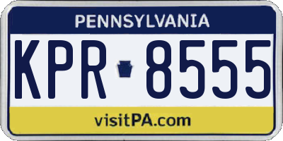 PA license plate KPR8555