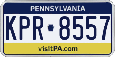 PA license plate KPR8557