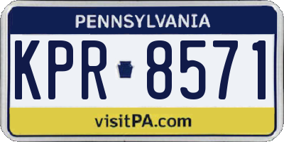PA license plate KPR8571